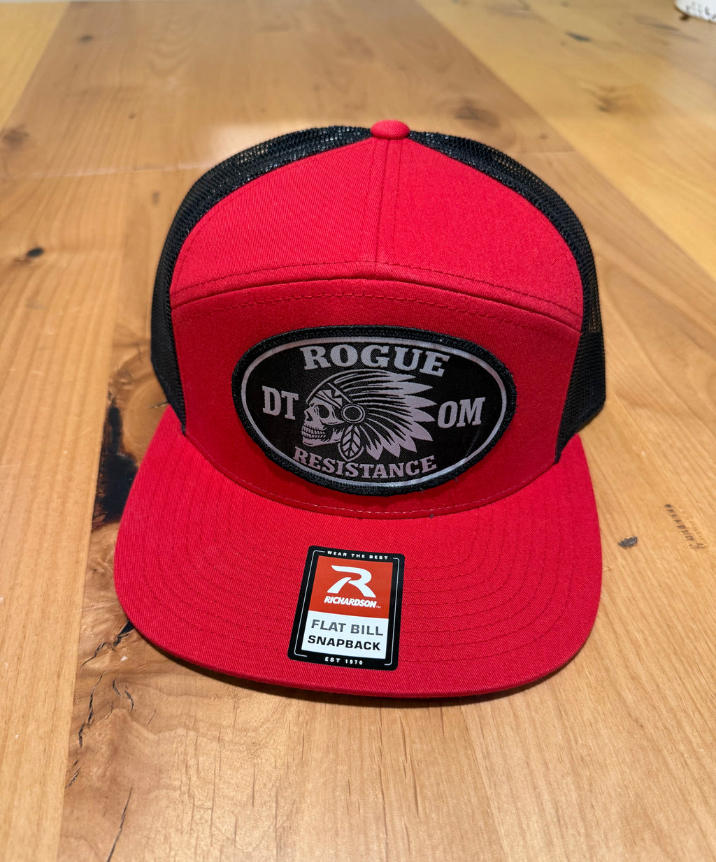 Native Skull 7 Panel Snapback Hat — Don't Tread on Me