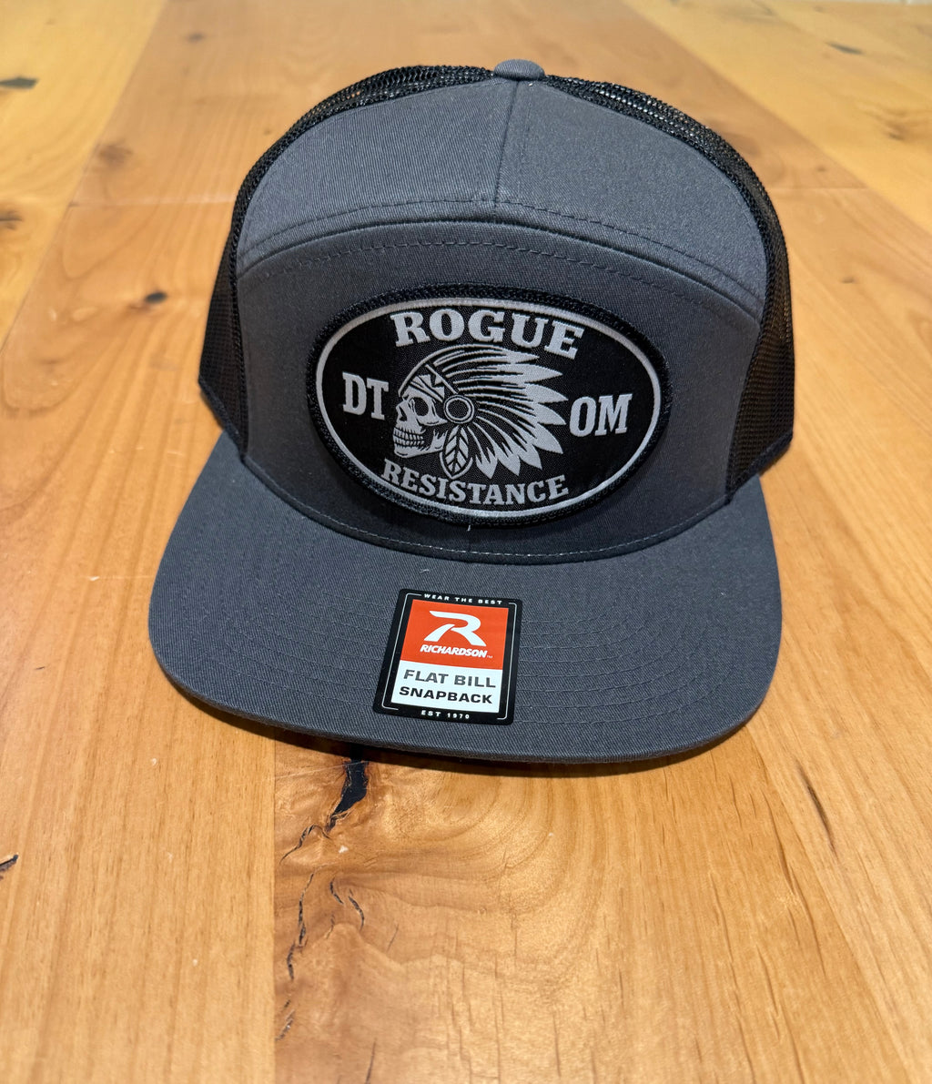 Native Skull 7 Panel Snapback Hat — Don't Tread on Me