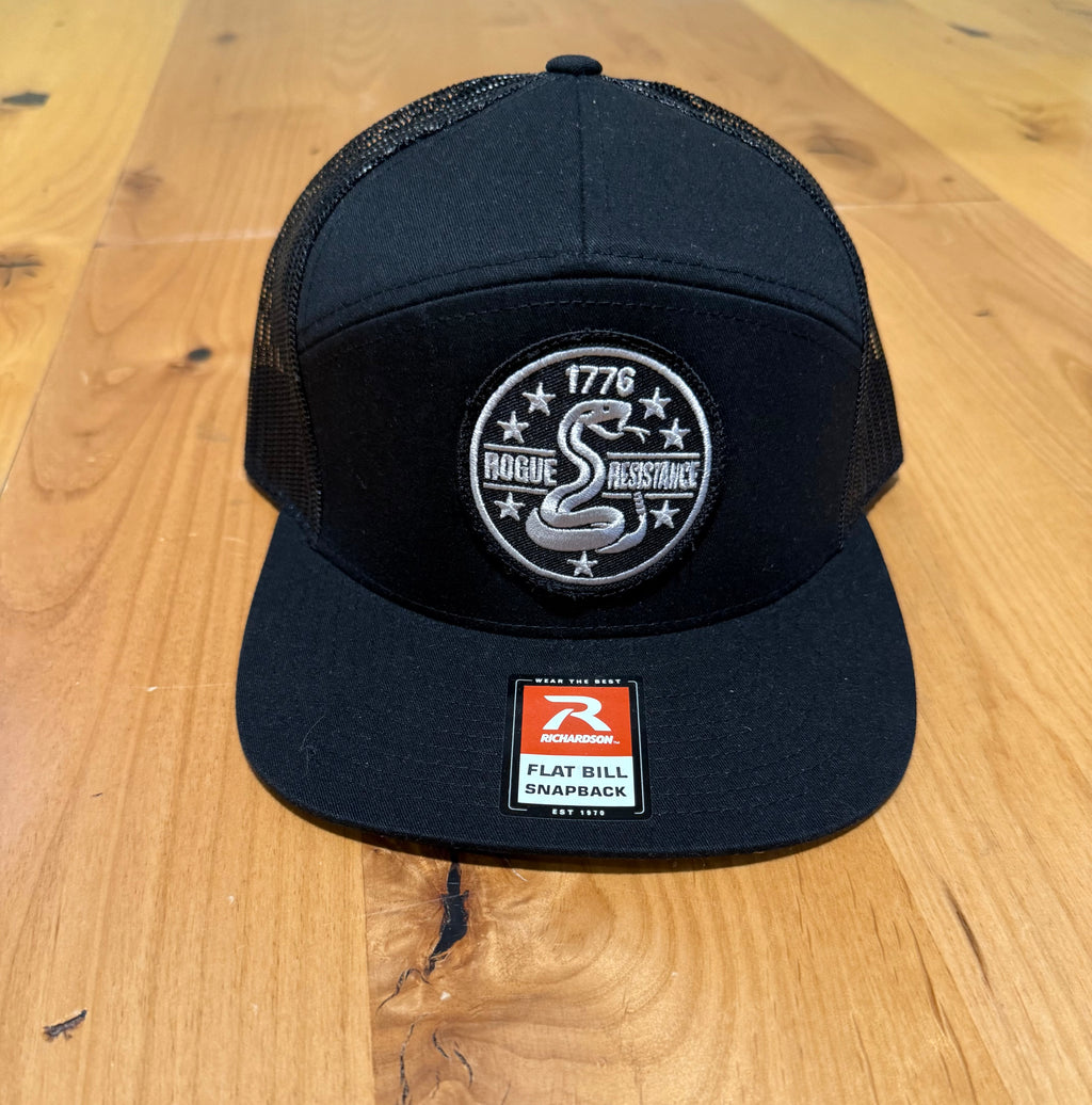 Snake 7 Panel Snapback Hat — Don't Tread on Me