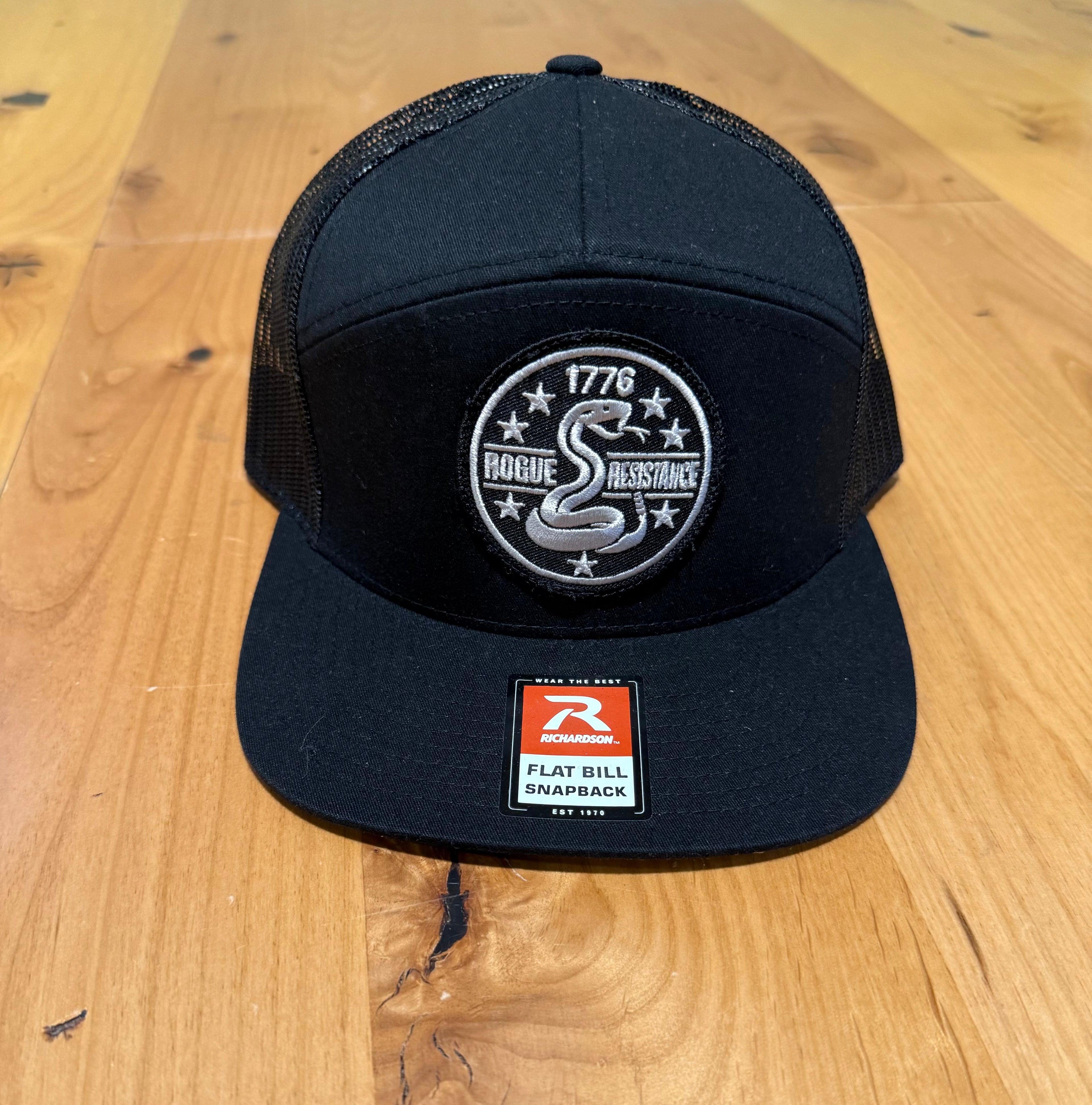 Snake 7 Panel Snapback Hat — Don't Tread on Me