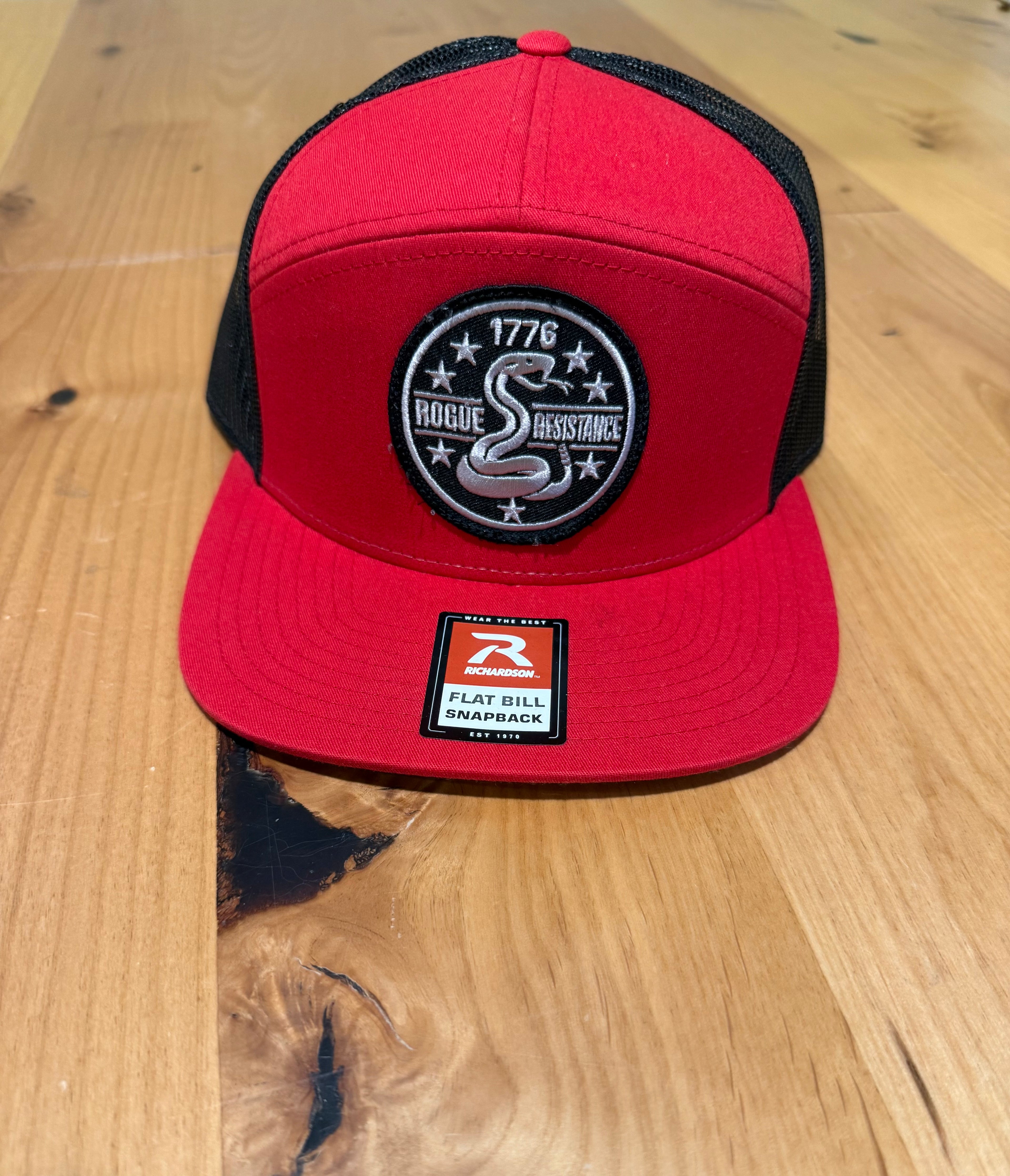 Snake 7 Panel Snapback Hat — Don't Tread on Me