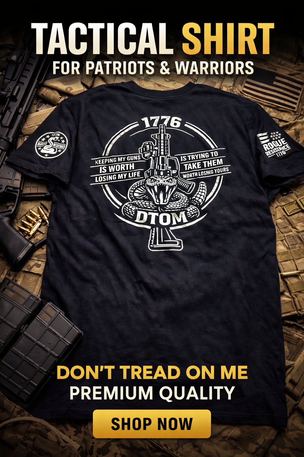 Snake Tee — Don't Tread on Me