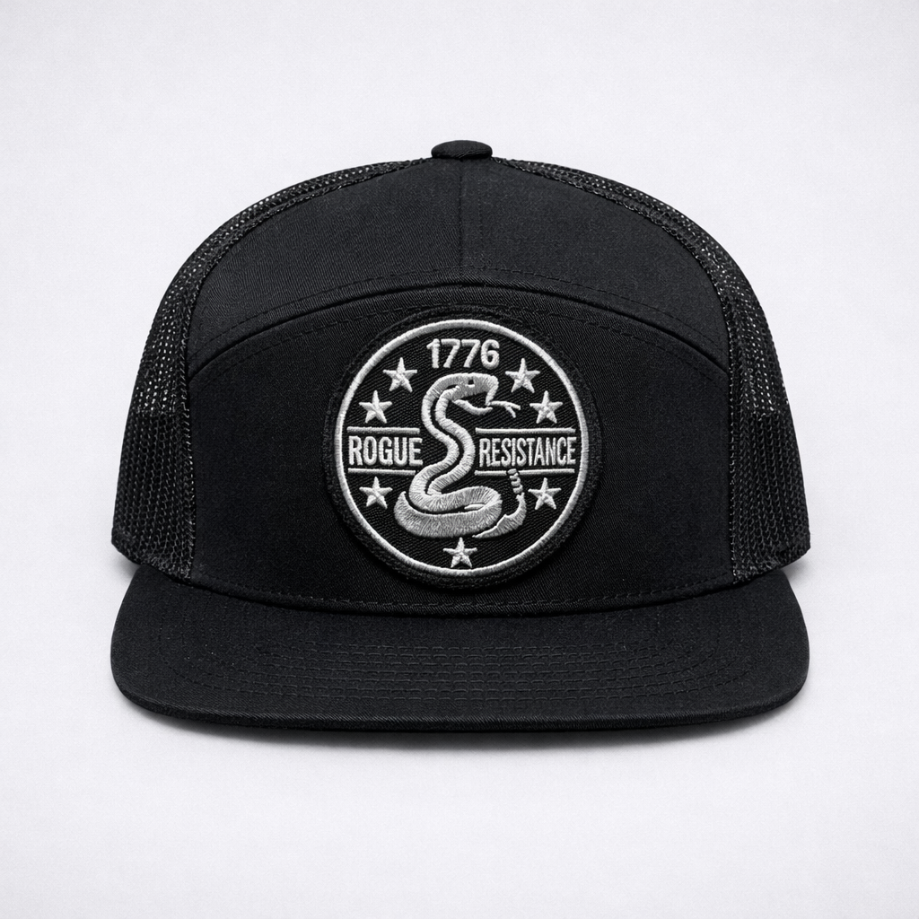 Snake 7 Panel Snapback Hat — Don't Tread on Me